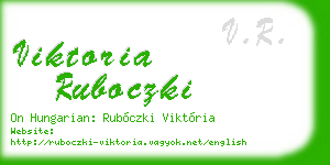 viktoria ruboczki business card