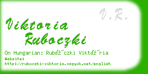 viktoria ruboczki business card